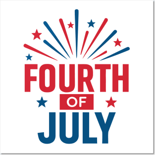 Fourth of July bold fireworks layout Posters and Art